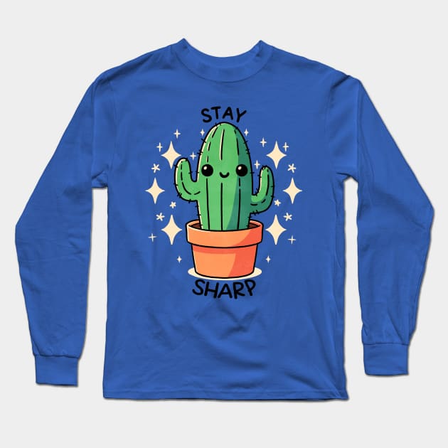 Stay Sharp Cactus Long Sleeve T-Shirt by FanFreak